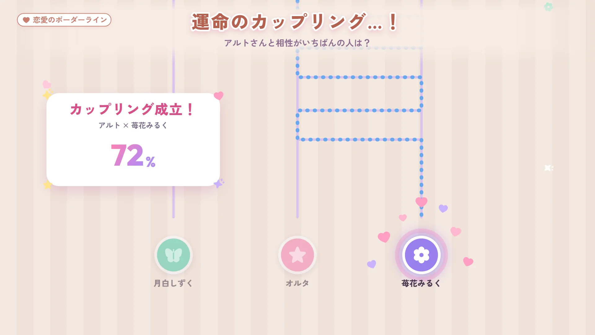 あみだで「運命のカップリング」