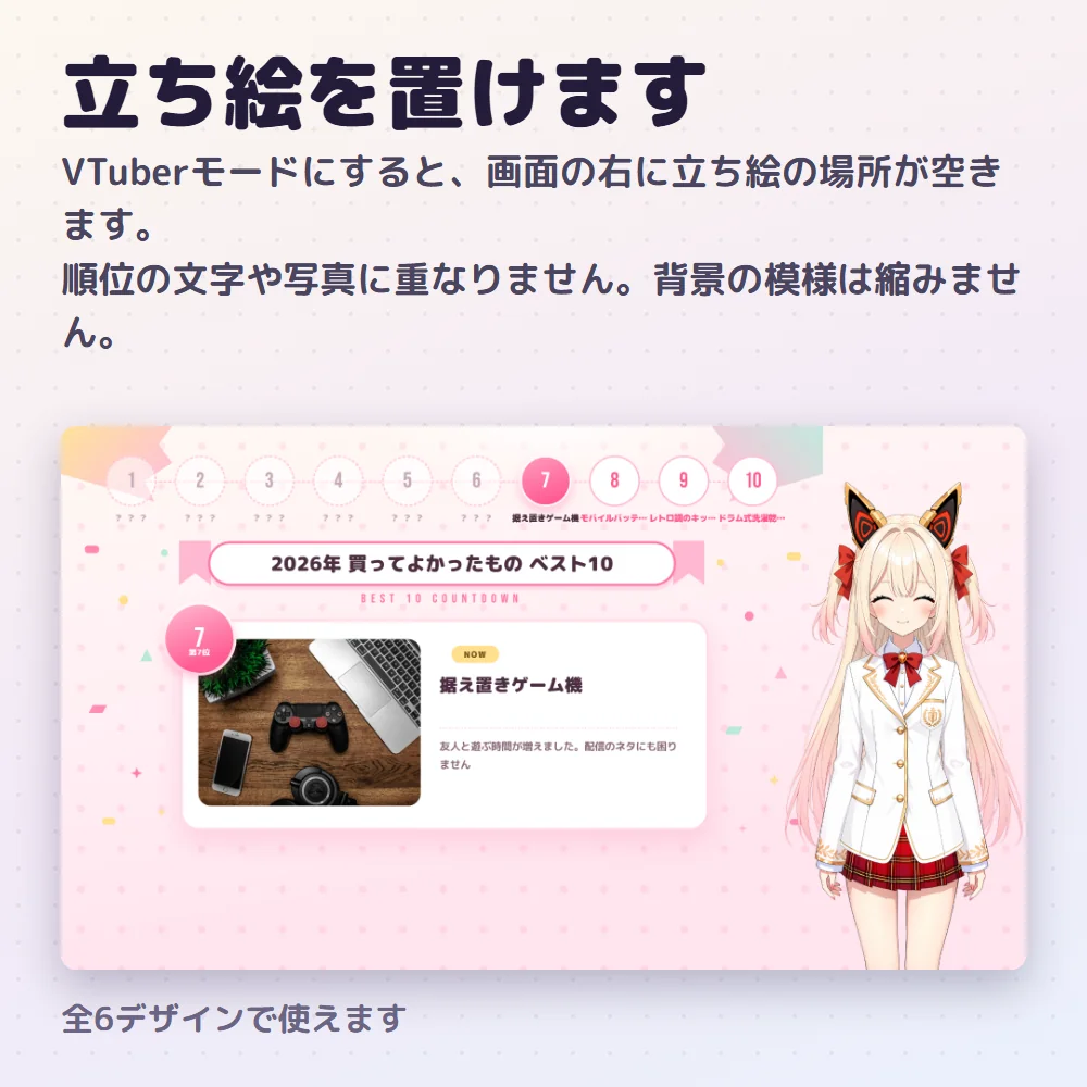 VTuber モードの例