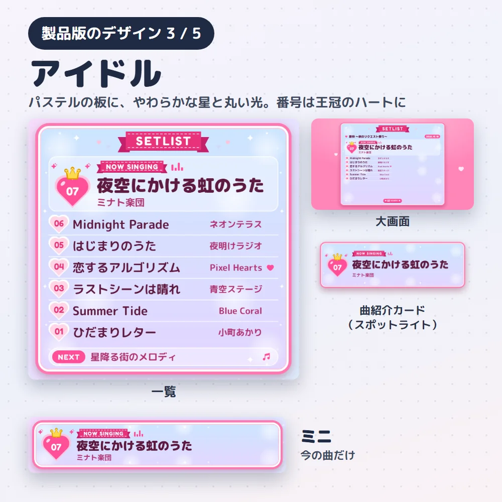 デザイン「アイドル」
